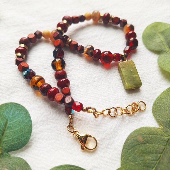 Serpentine Pendant Choker, Dark Cottagecore Boho Necklace, 24k Gold Witchy - Picture 2 of 7